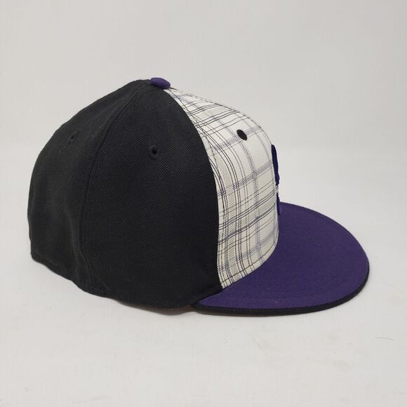 Seattle Mariners MLB Black White Purple New Era 59Fifty Fitted Hat Size 7 1/8 - Picture 3 of 7